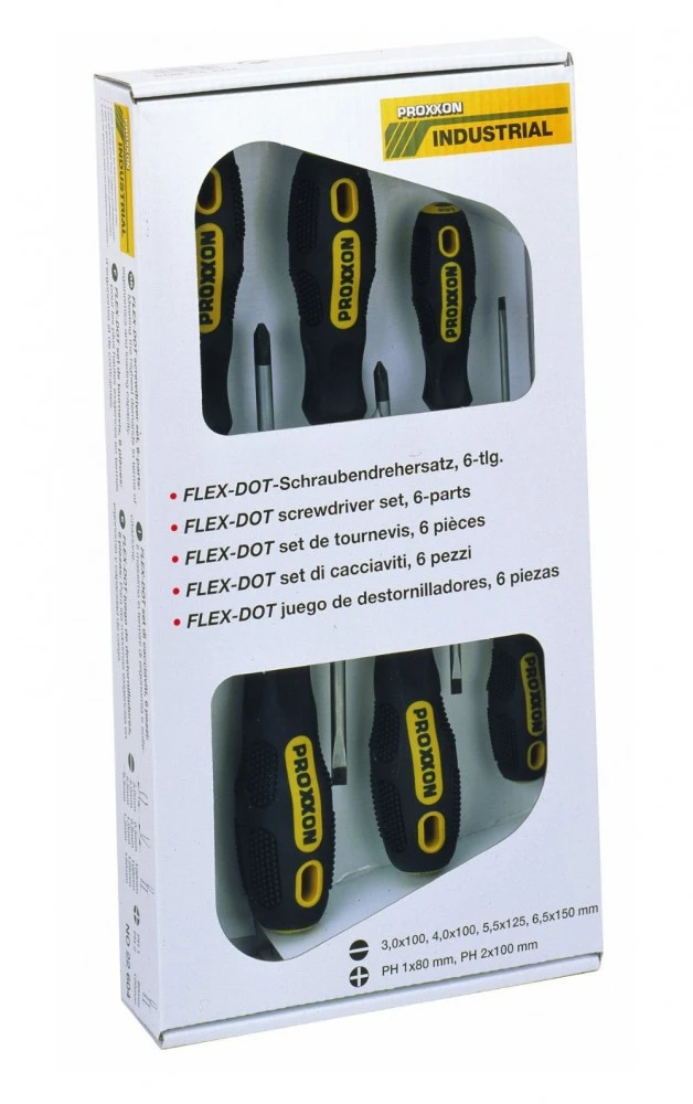 PROXXON 22604 FLEX DOT Schraubendreher Satz 2 X PH Kreuzschlitz & 4 X Schlitzschraubendreher 6tlg 3 PROXXON 22604 FLEX DOT Schraubendreher Satz 2 X PH Kreuzschlitz & 4 X Schlitzschraubendreher 6tlg