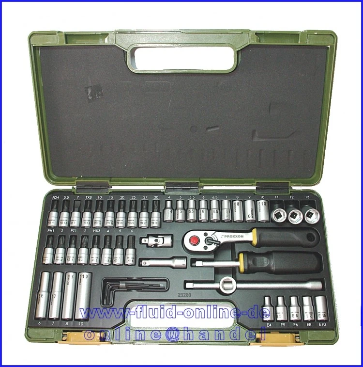 PROXXON 23280 Feinmechanikersatz Ratschenkasten Mit Antrieb 6,3mm (1/4") 50tlg. Satz 4 PROXXON 23280 Feinmechanikersatz Ratschenkasten Mit Antrieb 6,3mm (1/4") 50tlg. Satz – Bild 2