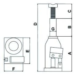 RODCRAFT MGN-12 Hydraulischer Unterstellwagenheber 12 Tonnen Tragkraft -Werkstattwerkzeuge Geschäft 2933 2