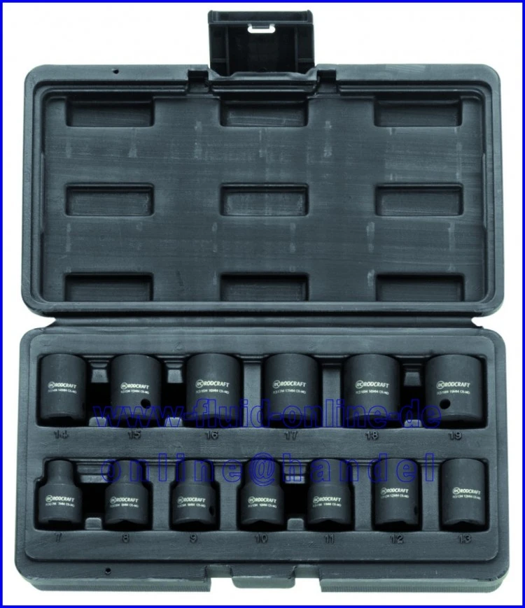 RODCRAFT RS3113 Satz Nüsse Kurze Ausführung 7-19mm 10mm (3/8") Antrieb 3 RODCRAFT RS3113 Satz Nüsse Kurze Ausführung 7-19mm 10mm (3/8") Antrieb