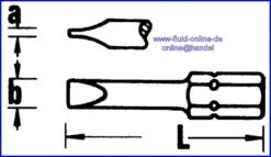 STAHLWILLE 1162 BIT Schraubendreheinsatz Schlitz 0,6x3,5mm - 08070122 -Werkstattwerkzeuge Geschäft 4083 1
