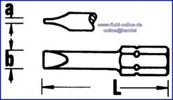 STAHLWILLE 1166/1 BIT Schraubendreheinsatz Schlitz 1,2x6,5mm - 08070130 -Werkstattwerkzeuge Geschäft 4088 1