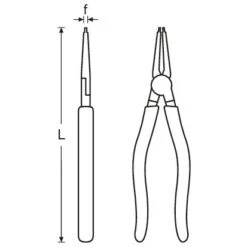 STAHLWILLE 6543 Sicherungsringzange Für Innenringe Gerade Länge 140mm - 65436100 -Werkstattwerkzeuge Geschäft 65436 3