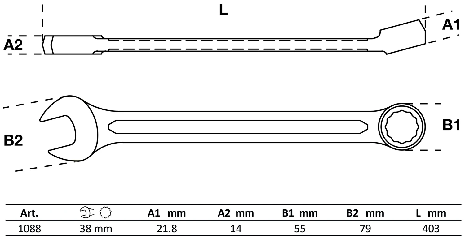 BGS 1088 Ringmaulschlüssel SW 38mm Metrisch Kalt Geschmiedet 4 BGS 1088 Ringmaulschlüssel SW 38mm Metrisch Kalt Geschmiedet – Bild 2