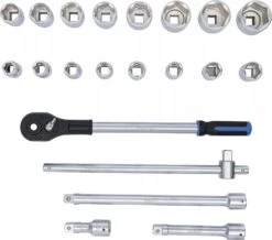 BGS 1207 Werkzeugkoffer Knarrenkasten Nüsse 19-50mm Antrieb 20mm (3/4") 21 Teilig -Werkstattwerkzeuge Geschäft bgs 1207 neu satz steckschluessel antrieb 20mm 0000000