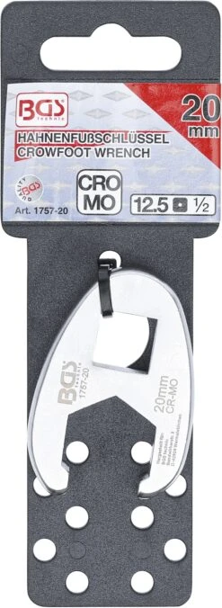 BGS 1757-20 Hahnenfuss / Krähenfuss Schlüssel SW 20mm Mit 12,5mm (1/2") Antrieb -Werkstattwerkzeuge Geschäft bgs 1757 20 hahnenfussschluessel 12 5mm sw 20mm 000