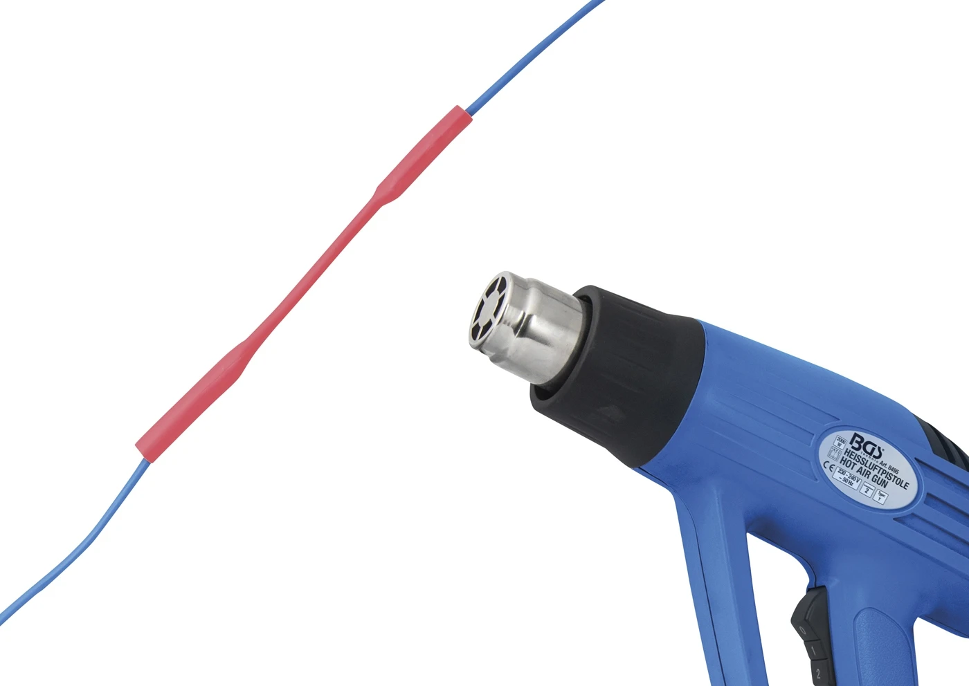 BGS 6846-1 Box Schrumpfschlauch Rot Ø2,5mm 10 Meter Zum Zuschneiden 5 BGS 6846-1 Box Schrumpfschlauch Rot Ø2,5mm 10 Meter Zum Zuschneiden – Bild 3