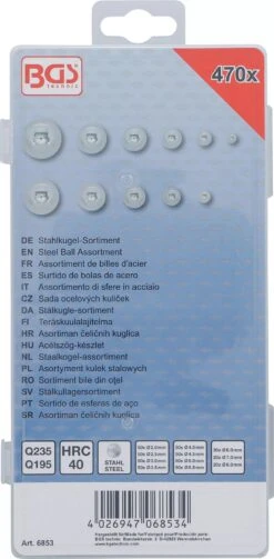 BGS 6853 Sortiment Stahlkugeln 470 Teilig Durchmesser Ø 2,0 - 8,0mm -Werkstattwerkzeuge Geschäft bgs 6853 sortiment stahlkugeln 000