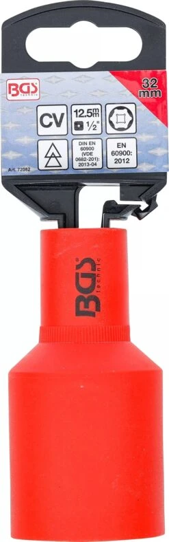 BGS 72082 VDE Steckschlüssel Einsatz Sechskant SW 32mm Antrieb 12,5mm (1/2") -Werkstattwerkzeuge Geschäft bgs 72082 vde steckschluesseleinsatz sw 32mm 000