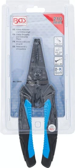 BGS 72095 Kabel Abisolierzange Crimpzange Für Kabelquerschnitte DIN 0,8 - 3,2mm² / AWG 20 - 8 -Werkstattwerkzeuge Geschäft bgs 72095 kabel abisolier crimpzange 0000
