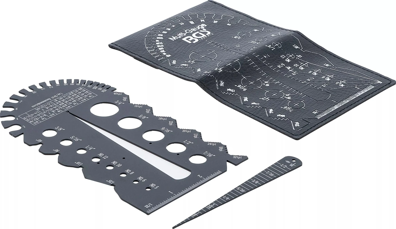 BGS 74248 Schraubenschablone Gewindeschablone Gewindelehre Zollgrößen 1/4" - 2" 7 BGS 74248 Schraubenschablone Gewindeschablone Gewindelehre Zollgrößen 1/4" - 2" – Bild 5