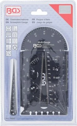 BGS 74247 Schraubenschablone Gewindeschablone Gewindelehre Metrisch M3 - M20 0,5 - 13,00mm -Werkstattwerkzeuge Geschäft bgs 74247 schrauben und gewindeschablonen metrisch 00000000 jg