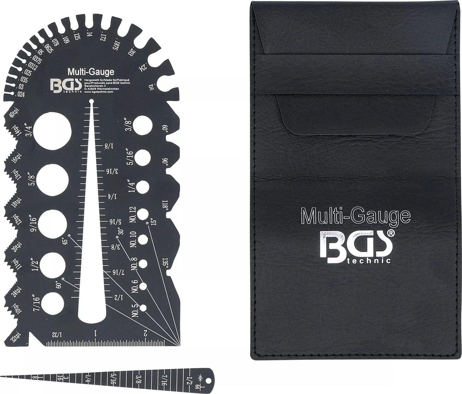 BGS 74248 Schraubenschablone Gewindeschablone Gewindelehre Zollgrößen 1/4" - 2" 8 BGS 74248 Schraubenschablone Gewindeschablone Gewindelehre Zollgrößen 1/4" - 2" – Bild 6