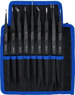 BGS 74413 Satz Edelstahl Pinzetten Verschiedenen Spitzen 9 Teilig -Werkstattwerkzeuge Geschäft bgs 74413 satz pinzetten edelstahl 00