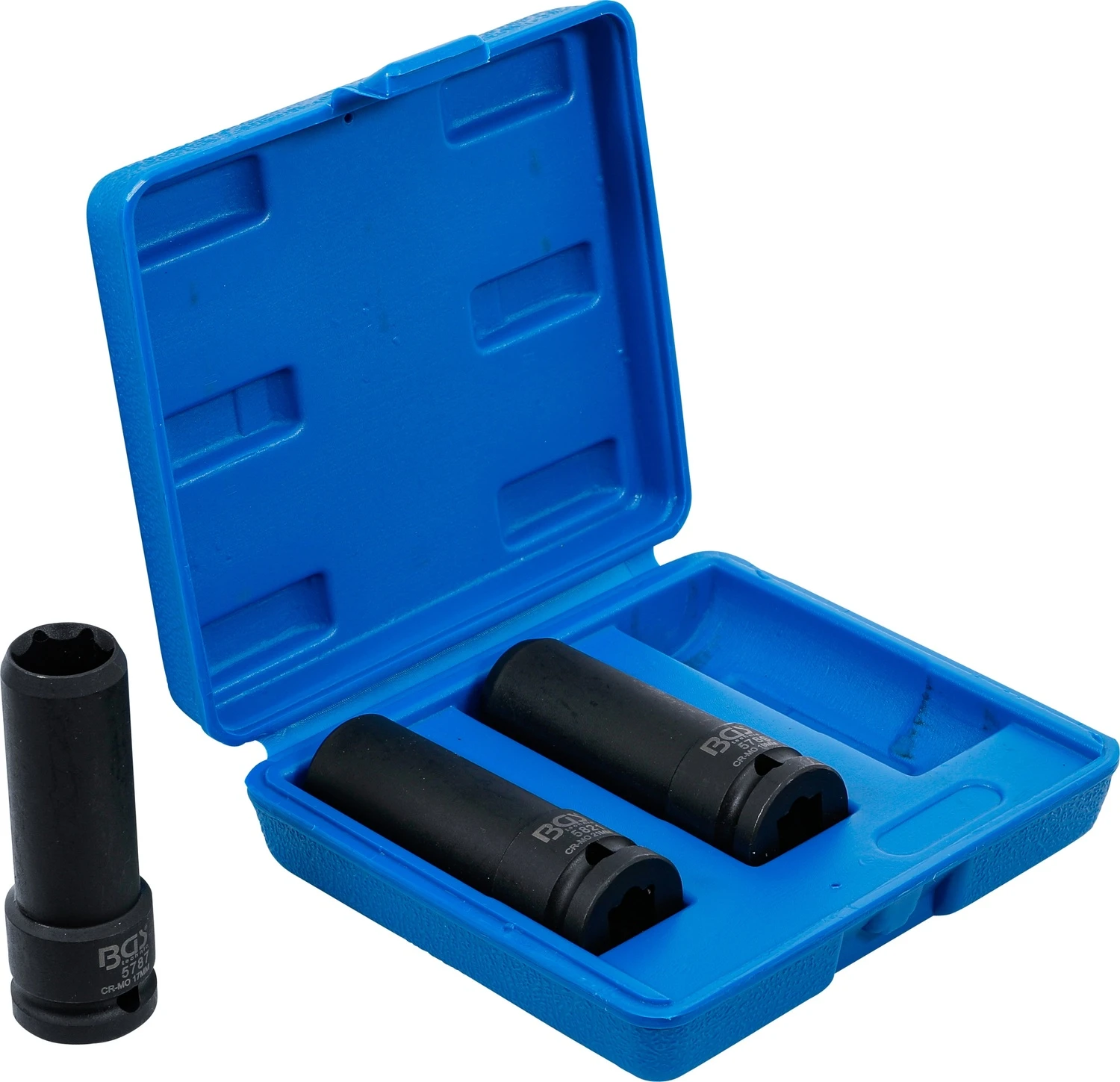 BGS 80003 Satz Kraft Spezial Steckschlüsseleinsätze Sechskant SW 17mm 19mm 21mm Antrieb 12,5mm (1/2") 4 BGS 80003 Satz Kraft Spezial Steckschlüsseleinsätze Sechskant SW 17mm 19mm 21mm Antrieb 12,5mm (1/2") – Bild 2