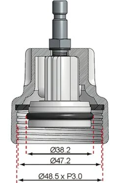 BGS 8027-18 Adapter Nummer 18 Für Artikel 8027 8098 Für VW -Werkstattwerkzeuge Geschäft bgs 8027 18 adapter fuer 8027 8098 000