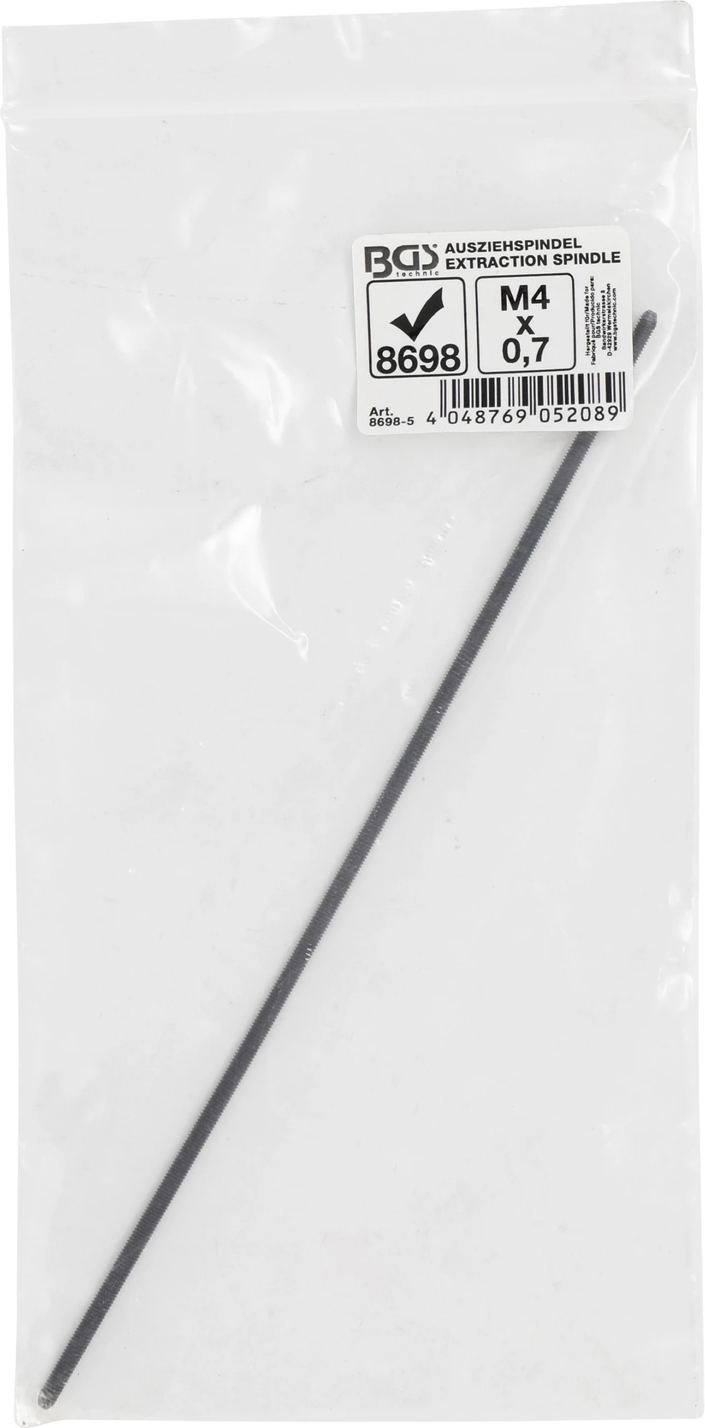 BGS 8698-5 Ausziehspindel Für Artikel 8698 M4 X 0,7 X 100mm 4 BGS 8698-5 Ausziehspindel Für Artikel 8698 M4 X 0,7 X 100mm – Bild 2
