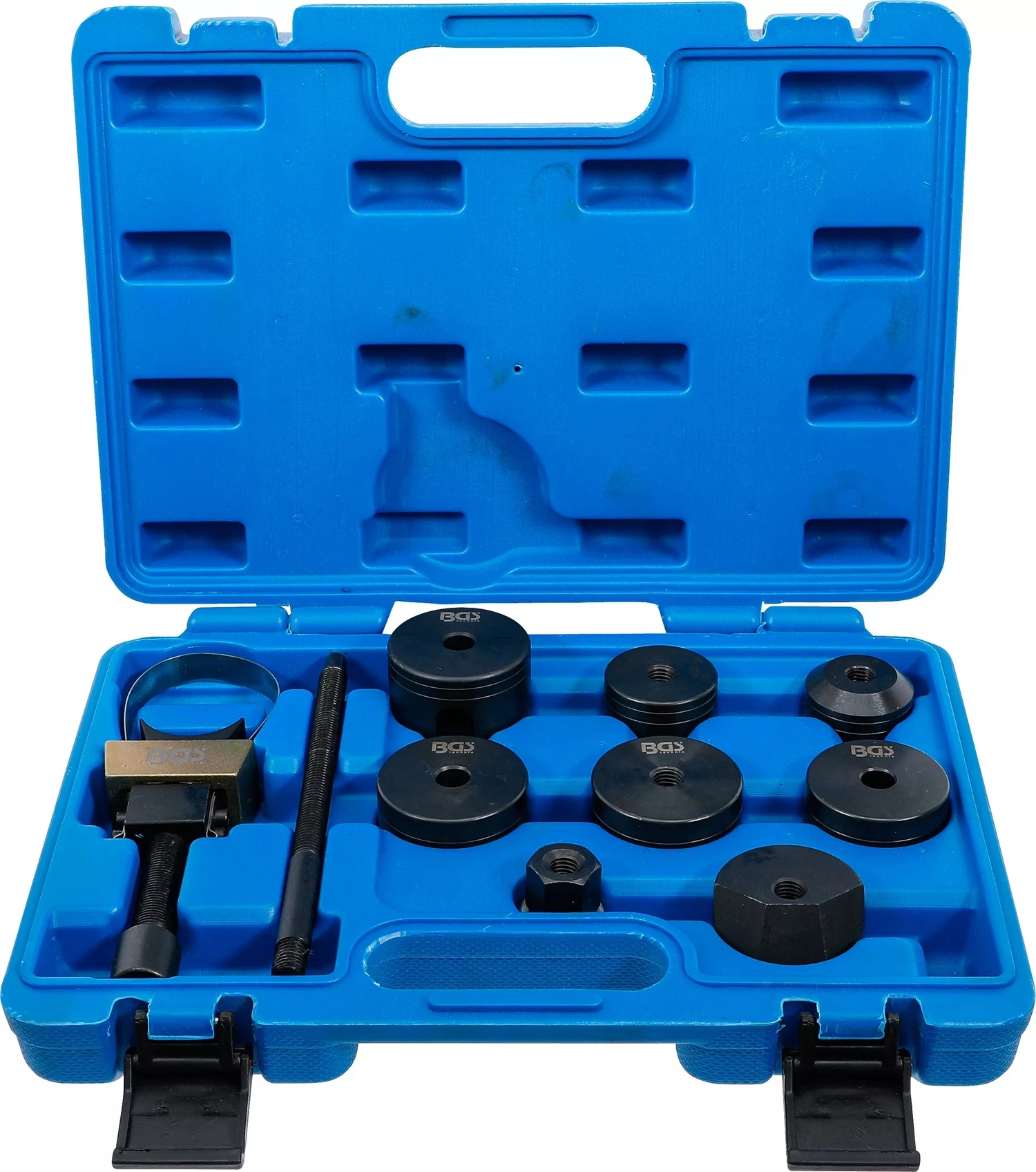 BGS 8829 Satz Werkzeug Zum Ersetzen Der Längslenkerbuchse Und Gummilager Am Hinterachsradträger BMW 3 BGS 8829 Satz Werkzeug Zum Ersetzen Der Längslenkerbuchse Und Gummilager Am Hinterachsradträger BMW