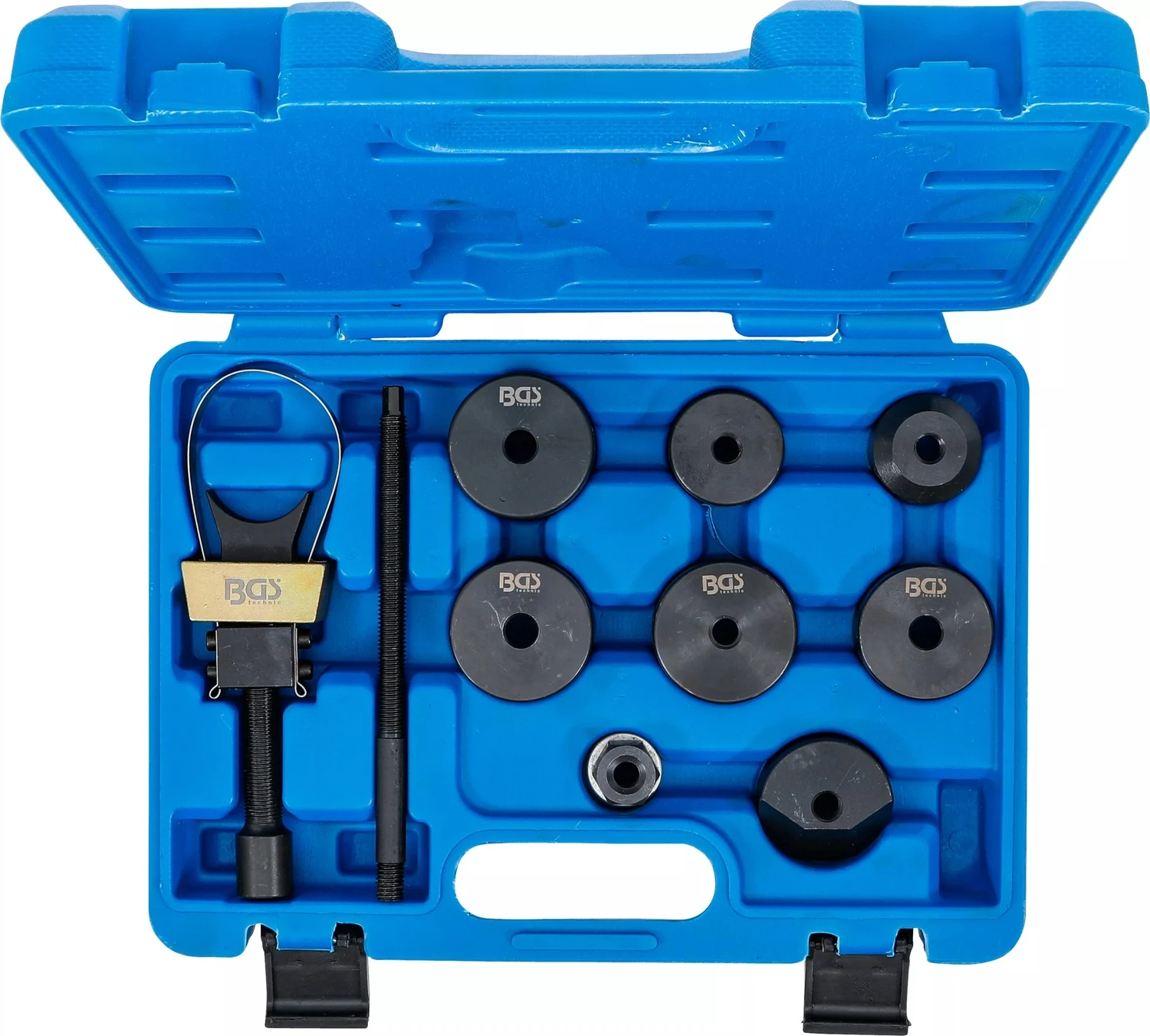 BGS 8829 Satz Werkzeug Zum Ersetzen Der Längslenkerbuchse Und Gummilager Am Hinterachsradträger BMW 6 BGS 8829 Satz Werkzeug Zum Ersetzen Der Längslenkerbuchse Und Gummilager Am Hinterachsradträger BMW – Bild 4