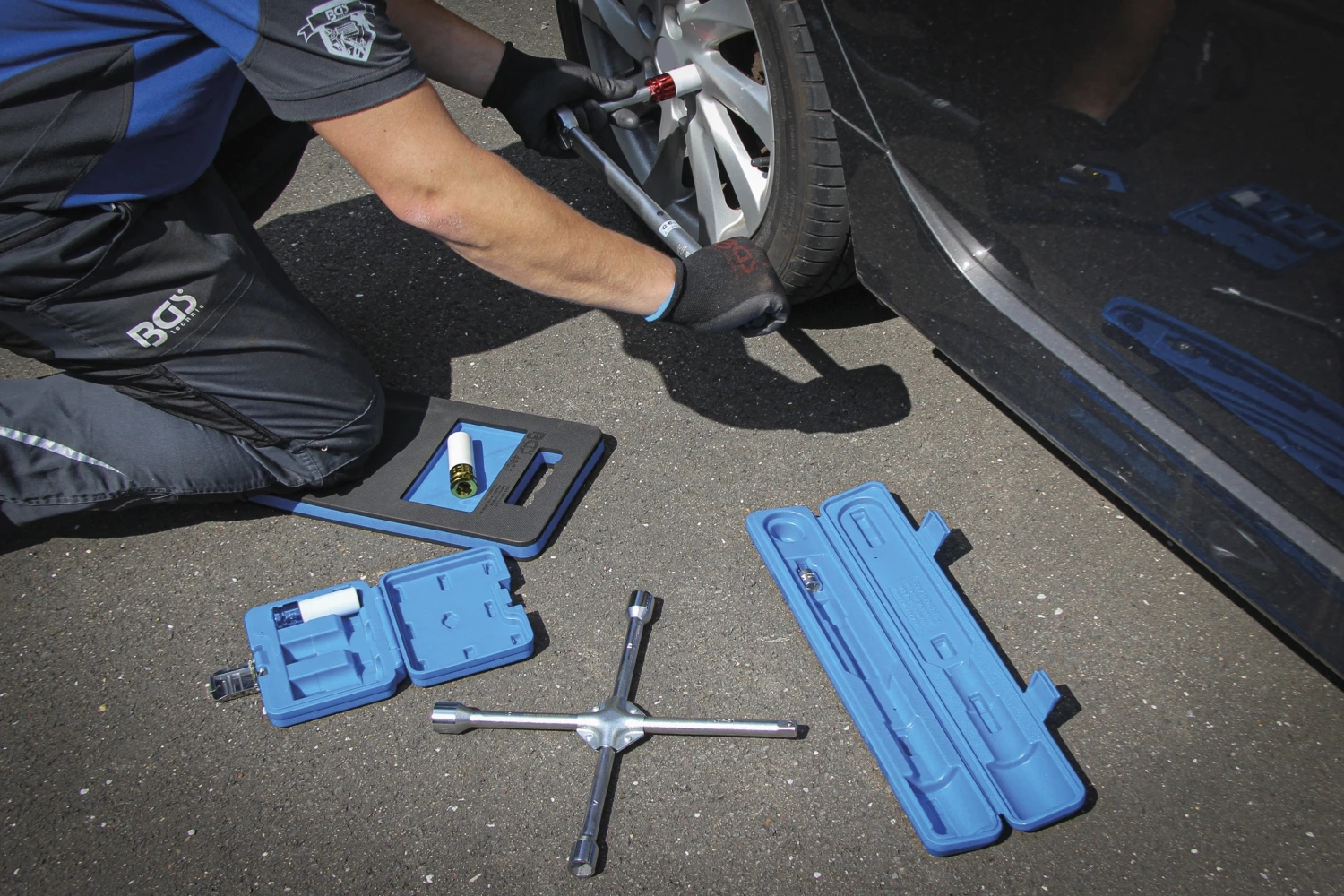 BGS 9681 Satz Radwechsel Service Mit Rangier Wagenheber 2,5t 5 BGS 9681 Satz Radwechsel Service Mit Rangier Wagenheber 2,5t – Bild 3