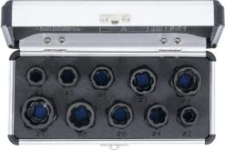 BGS DIY 20210 Satz Steckschlüssel Spiralprofil / Schraubenausdreher Antrieb Innensechskant 10mm (3/8") Außensechskant SW 9 - 19mm 10 Teilig 11 BGS DIY 20210 Satz Steckschlüssel Spiralprofil / Schraubenausdreher Antrieb Innensechskant 10mm (3/8") Außensechskant SW 9 - 19mm 10 Teilig -Werkstattwerkzeuge Geschäft kraftmann 20210 satz steckschluessel schraubenausdreher spiralprofil 0000