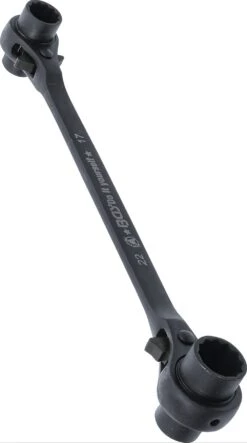 BGS DIY 6843 Gerüstbauerknarre SW 14 17 19 22mm 4-in-1