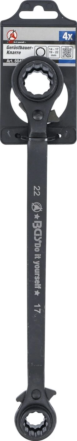 BGS DIY 6843 Gerüstbauerknarre SW 14 17 19 22mm 4-in-1 13 BGS DIY 6843 Gerüstbauerknarre SW 14 17 19 22mm 4-in-1 -Werkstattwerkzeuge Geschäft kraftmann 6843 geruestbauerknarre 4in1 000000