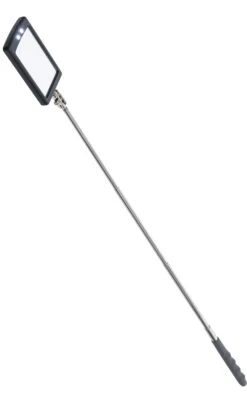 BGS DIY 99302 LED Inspektionsspiegel Mit Teleskopfunktion 290 - 876mm Inkl. Batterien