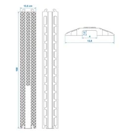 ProPlus 361571 Kabelbrücke Zum Überfahren Von Kabeln Länge 1 Meter -Werkstattwerkzeuge Geschäft proplus 361571 kabelbruecke 1 Meter 000000