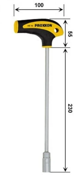 PROXXON 22488 L-Griff Außensechskant Schraubendreher HX13 -Werkstattwerkzeuge Geschäft prox 22476 22488 massbild 00