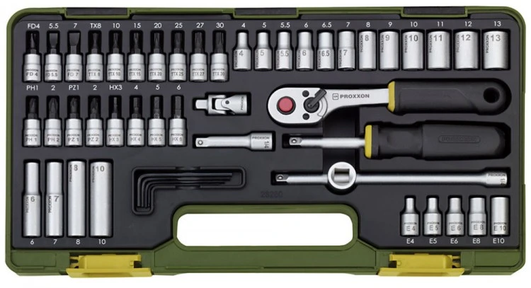 PROXXON 23280 Feinmechanikersatz Ratschenkasten Mit Antrieb 6,3mm (1/4") 50tlg. Satz 3 PROXXON 23280 Feinmechanikersatz Ratschenkasten Mit Antrieb 6,3mm (1/4") 50tlg. Satz