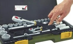 PROXXON 23286 Nusskasten Knarrenkasten Mit 6,3mm (1/4") + 12,5mm (1/2") Knarren -Werkstattwerkzeuge Geschäft prox 23286 steckschluesselkasten 000