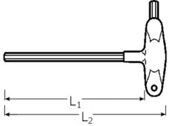 STAHLWILLE 10768-3K L-Griff Schraubendreher INHEX 6mm - 43253060 -Werkstattwerkzeuge Geschäft stahlwille 10768 2K t griff masszeichnung 0 3