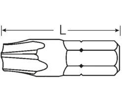 STAHLWILLE 1442TPI20 Fünfstern Bit Schraubendrehereinsatz C6,3 (1/4") - 08161020 -Werkstattwerkzeuge Geschäft stahlwille 1440 1446TPI 5 Stern Bit Schraubendrehereinsatz Masszeichnung 0 2