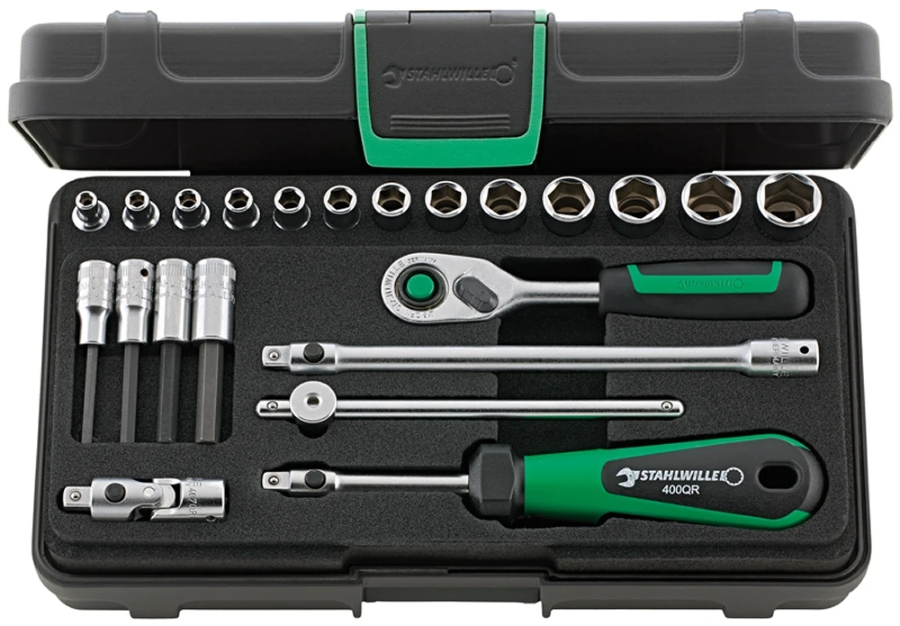 STAHLWILLE 40/44/17/5QR Steckschlüssel Garnitur Antrieb 6,3mm (1/4") 22 Teilig - 96011181 3 STAHLWILLE 40/44/17/5QR Steckschlüssel Garnitur Antrieb 6,3mm (1/4") 22 Teilig - 96011181