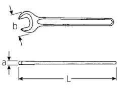 STAHLWILLE 4004 Einmaulschlüssel Schlüsselweite 36mm - 40040360 -Werkstattwerkzeuge Geschäft stahlwille 4004 masszeichnung 0