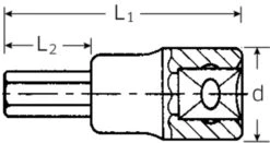 STAHLWILLE 49a INHEX Einsatz 3/16" ZOLL Antrieb 10mm (3/8") - 02450012 -Werkstattwerkzeuge Geschäft stahlwille 49a masszeichnung inhex bit 0