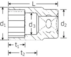 STAHLWILLE 50 Steckschlüsseleinsatz Nuss 15mm Antrieb 12,5mm (1/2") - 03010015 -Werkstattwerkzeuge Geschäft stahlwille 50 masszeichnung 0