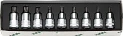 STAHLWILLE 54TX/9 Satz TORX Bit Schraubendrehereinsätze Antrieb 12,5mm (1/2") - 96031004