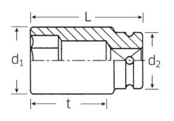 STAHLWILLE 60IMP IMPACT Einsatz 50mm Antrieb 25mm (1") - 26010050 5 STAHLWILLE 60IMP IMPACT Einsatz 50mm Antrieb 25mm (1") - 26010050 -Werkstattwerkzeuge Geschäft stahlwille 60IMP Nuss Masszeichnung 0 3