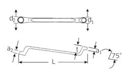 STAHLWILLE 20 Doppelringschlüssel Gekröpft 6x7mm - 41040607 -Werkstattwerkzeuge Geschäft stahlwille Doppel Ringschluessel gekroepft 20 Masszeichnung 0 4