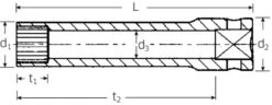 STAHLWILLE 40aLSP Steckschlüsseleinsatz 6,3mm (1/4") Antrieb Spline-Drive Gr. 8 - 01021008 -Werkstattwerkzeuge Geschäft sw 40al spline drive einsatz 00