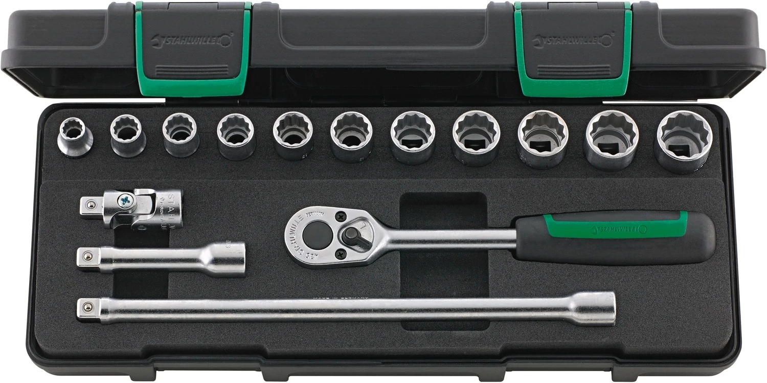 STAHLWILLE 45/11/4 Steckschlüssel Garnitur Antrieb 10mm (3/8") - 96021109 3 STAHLWILLE 45/11/4 Steckschlüssel Garnitur Antrieb 10mm (3/8") - 96021109