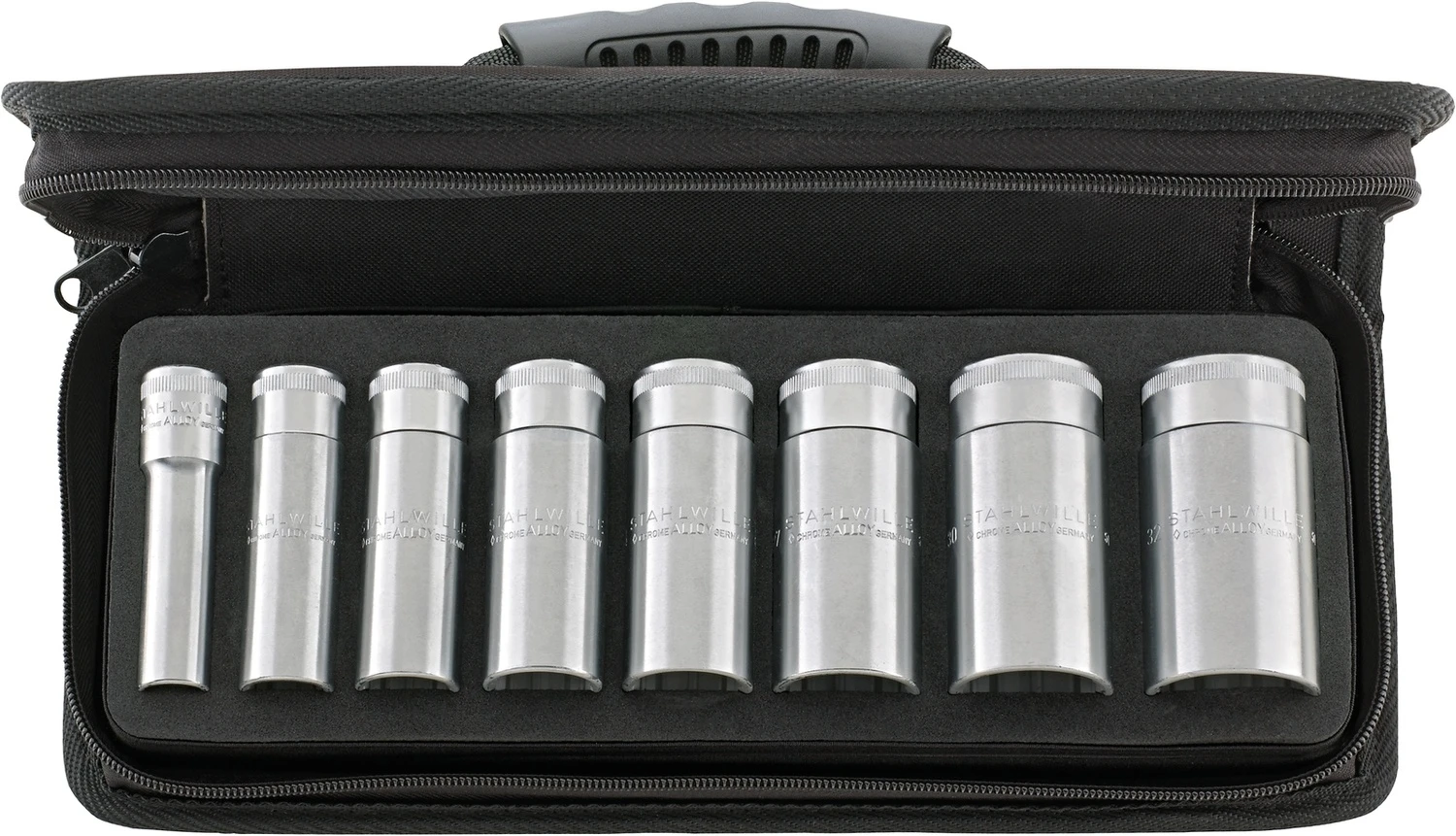STAHLWILLE 51/8 Satz Steckschlüsseleinsätze Nüsse Lang 13-32mm Antrieb 12,5mm (1/2") - 96030212 3 STAHLWILLE 51/8 Satz Steckschlüsseleinsätze Nüsse Lang 13-32mm Antrieb 12,5mm (1/2") - 96030212