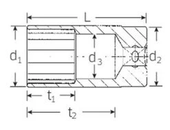 STAHLWILLE 51S Steckschlüsseleinsatz 20,8-13/16 1)mm/" Antrieb 12,5mm (1/2") - 03240208 -Werkstattwerkzeuge Geschäft sw 51s steckschluesseleinsatz 12 5mm 00