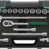 STAHLWILLE 52/22/6 Steckschlüssel Garnitur 28 Teilig Antrieb 12,5mm (1/2") - 96031409 -Werkstattwerkzeuge Geschäft sw 52 22 6 steckschluessel garnitur 12 5mm 0