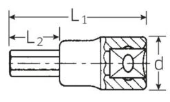 STAHLWILLE 54 INHEX Innensechskant Einsatz 10mm Antrieb 12,5mm (1/2") - 03050010 -Werkstattwerkzeuge Geschäft sw 54 inhex schraubendrehereinsatz 12 5mm 0000