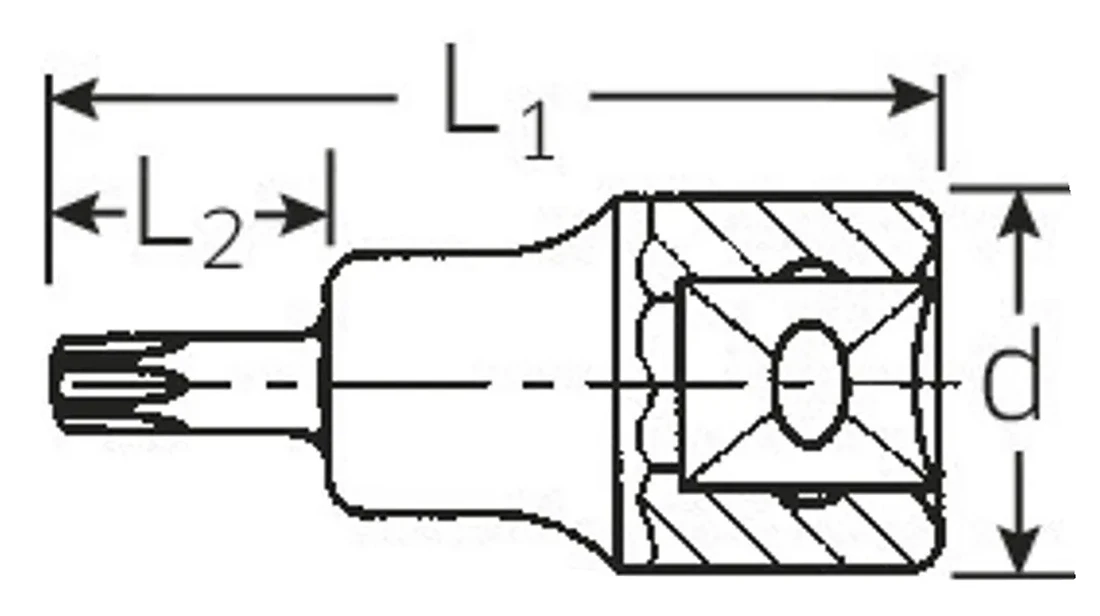 STAHLWILLE 54TX TORX Bit Einsatz T25 Ohne Bohrung Antrieb 12,5mm (1/2") - 03100025 4 STAHLWILLE 54TX TORX Bit Einsatz T25 Ohne Bohrung Antrieb 12,5mm (1/2") - 03100025 – Bild 2