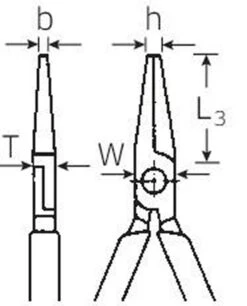 STAHLWILLE 6511 Justierzange Form A Flach Spitz Länge 140mm - 65115135 -Werkstattwerkzeuge Geschäft sw 6511 justierzange 000