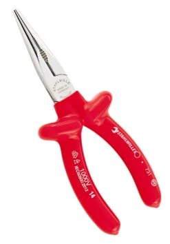 STAHLWILLE 6529 VDE Flachrundzange Mit Schneide Radiozange Telefonzangen Länge 160mm - 65297160